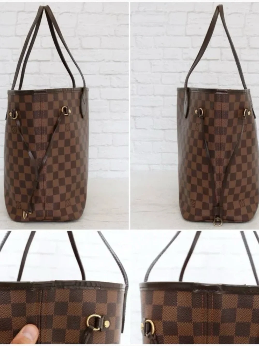 Louis Vuitton Brown Checkered Tote Bag